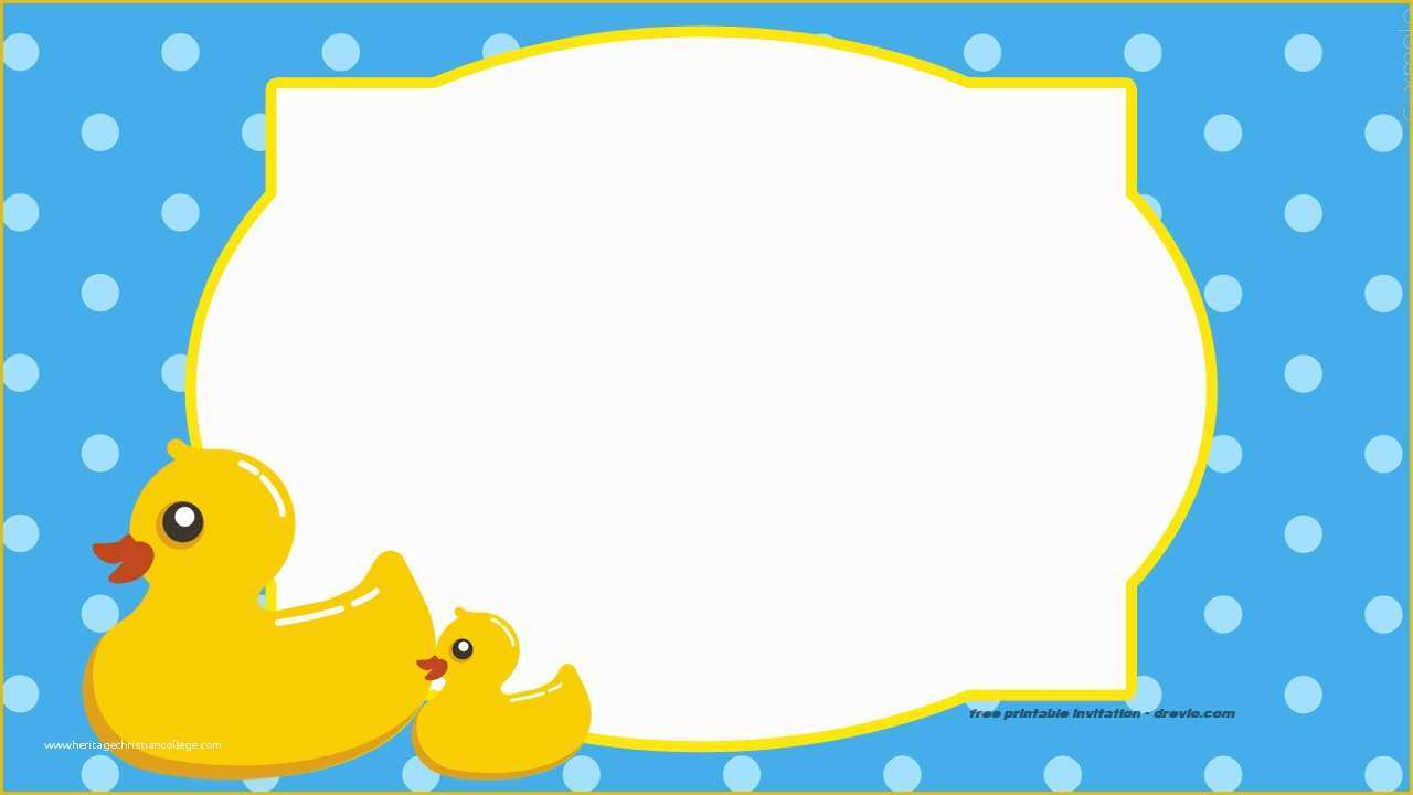 Rubber Ducky Baby Shower Invitations Template Free Of Free Printable Rubber Duck Invitation Template