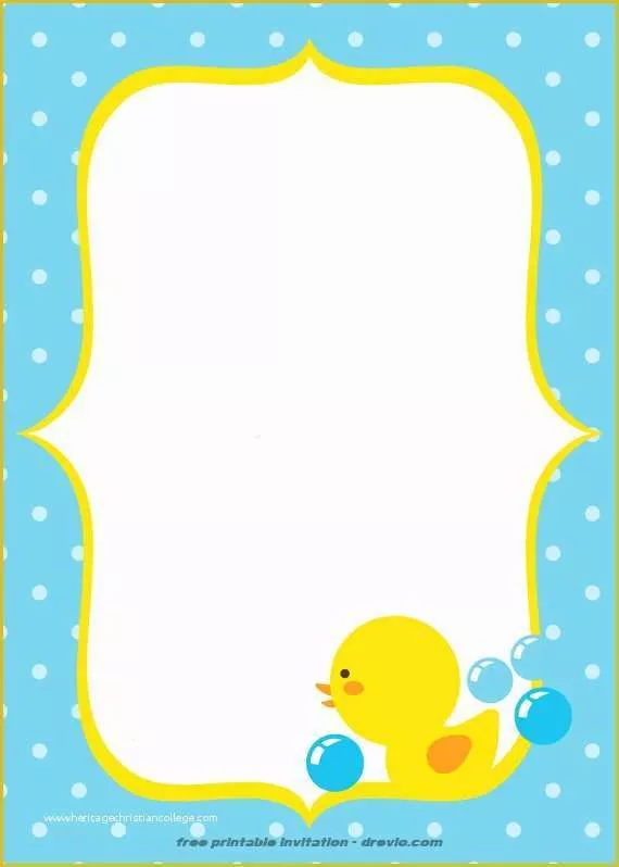 Rubber Ducky Baby Shower Invitations Template Free Of Free Printable Rubber Duck Invitation Template