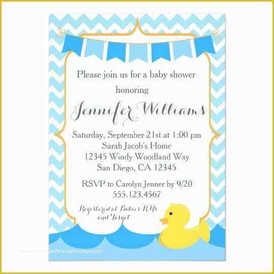 Rubber Ducky Baby Shower Invitations Template Free Of Rubber Duck Ducky Baby Shower Invitation