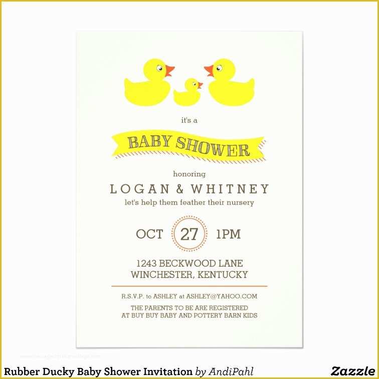 Rubber Ducky Baby Shower Invitations Template Free Of Rubber Ducky Baby Shower Invitation