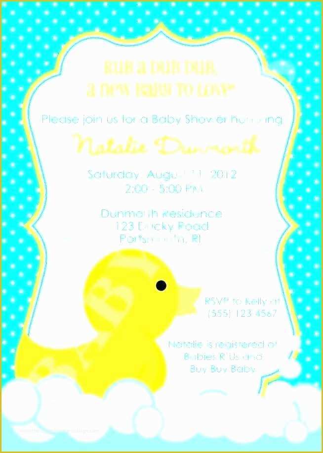 Rubber Ducky Baby Shower Invitations Template Free Of Rubber Ducky Baby Shower Invitations Duck Plus Template