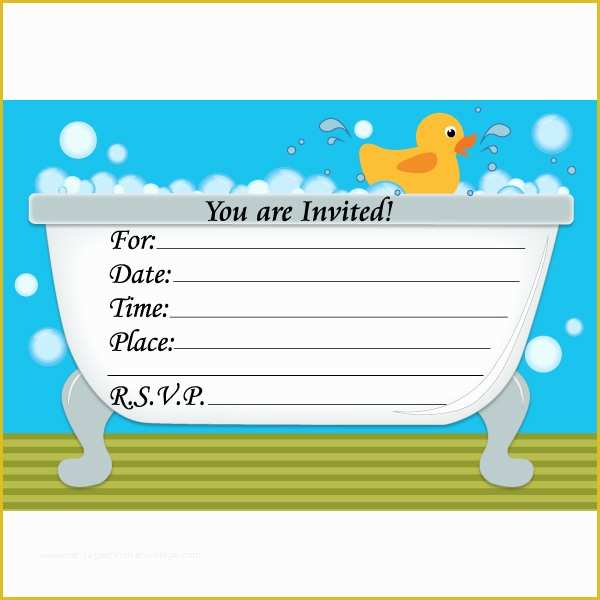 Rubber Ducky Baby Shower Invitations Template Free Of Rubber Ducky Birthday Invitations Ideas – Bagvania Free