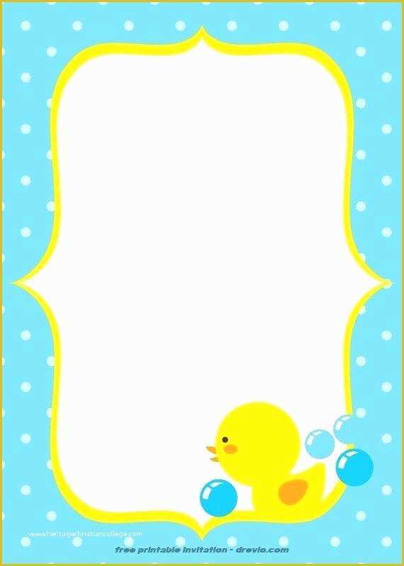 Rubber Ducky Baby Shower Invitations Template Free Of Rubber Ducky Invitation Awesome Free Printable Duck