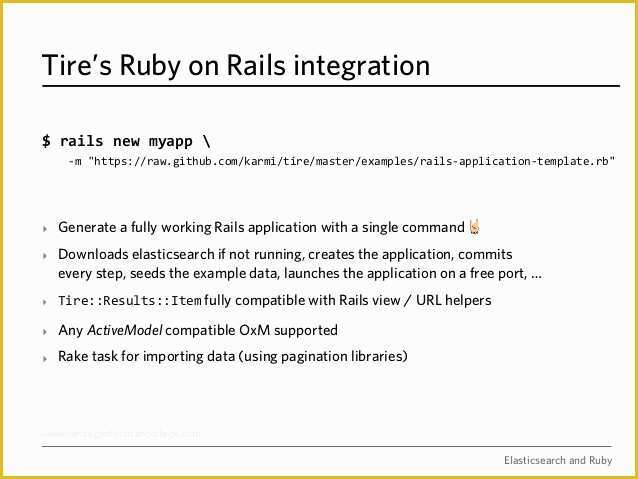 Ruby On Rails Templates Free Of Elasticsearch and Ruby [rupy2012]
