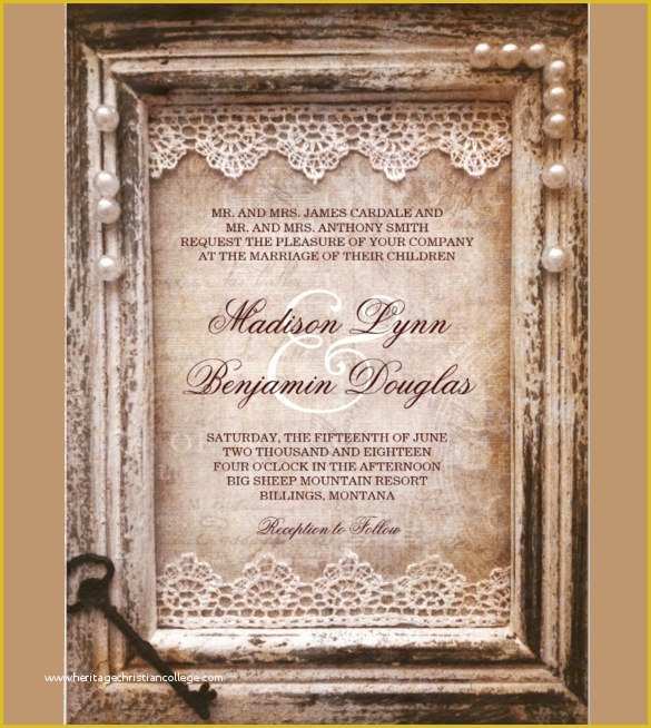 Rustic Wedding Invitation Templates Free Download Of 24 Vintage Wedding Invitation Templates Psd Ai