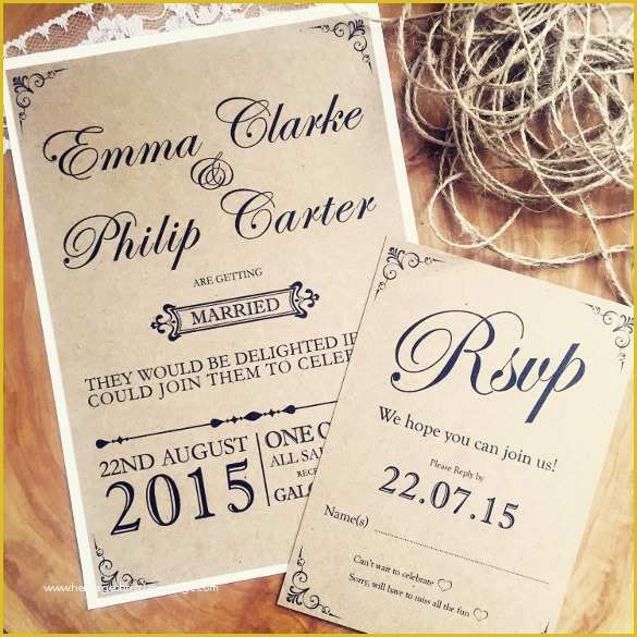 Rustic Wedding Invitation Templates Free Download Of 28 Rustic Wedding Invitation Design Templates Psd Ai