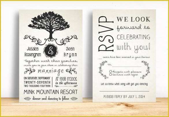 Rustic Wedding Invitation Templates Free Download Of 28 Rustic Wedding Invitation Design Templates Psd Ai