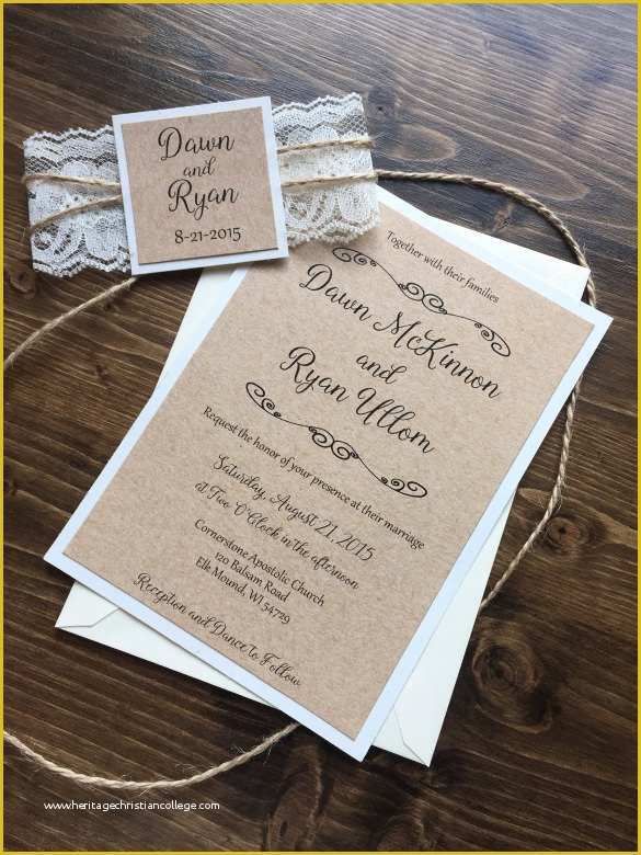 Rustic Wedding Invitation Templates Free Download Of 28 Rustic Wedding Invitation Design Templates Psd Ai