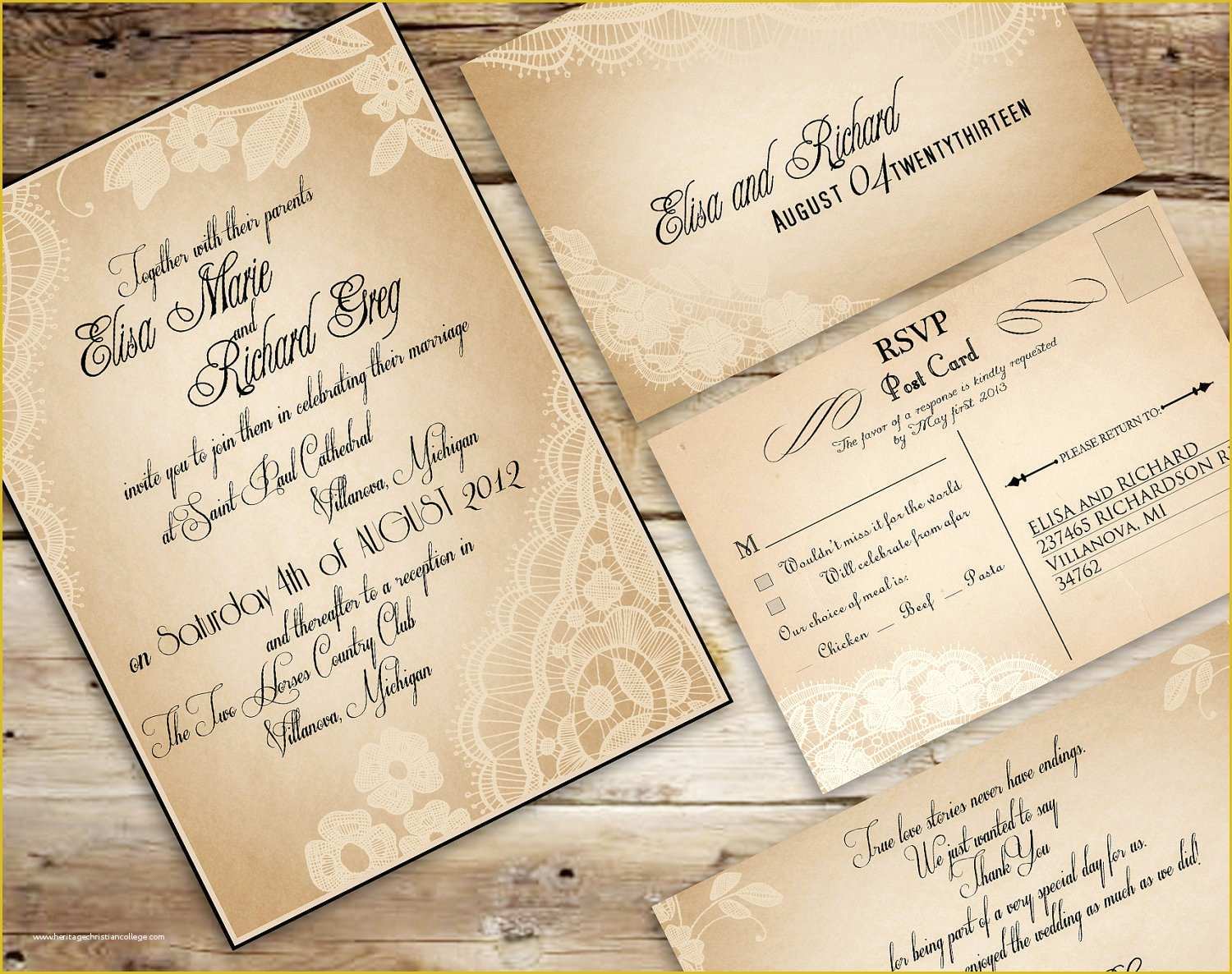 Rustic Wedding Invitation Templates Free Download Of 30 Unique Vintage Wedding Invitations
