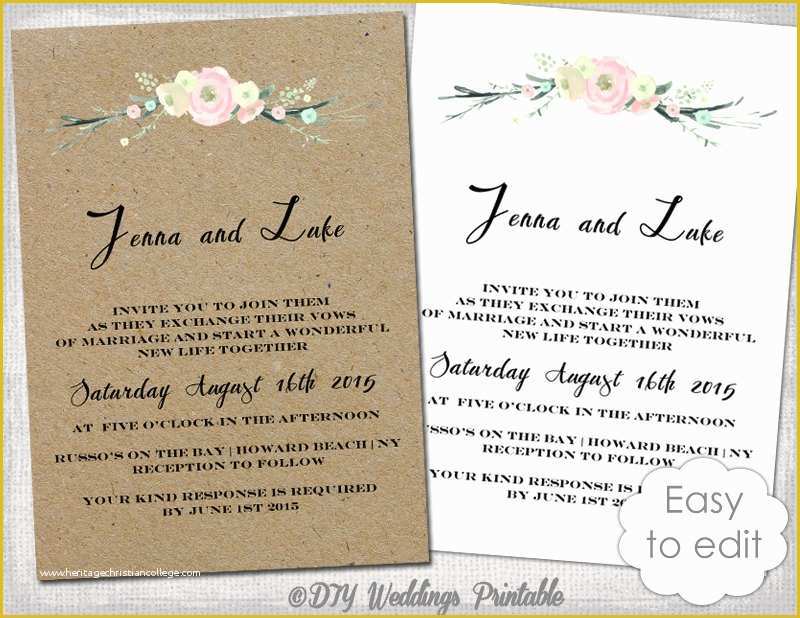 Rustic Wedding Invitation Templates Free Download Of Printable Rustic Wedding Invitation Template Rustic