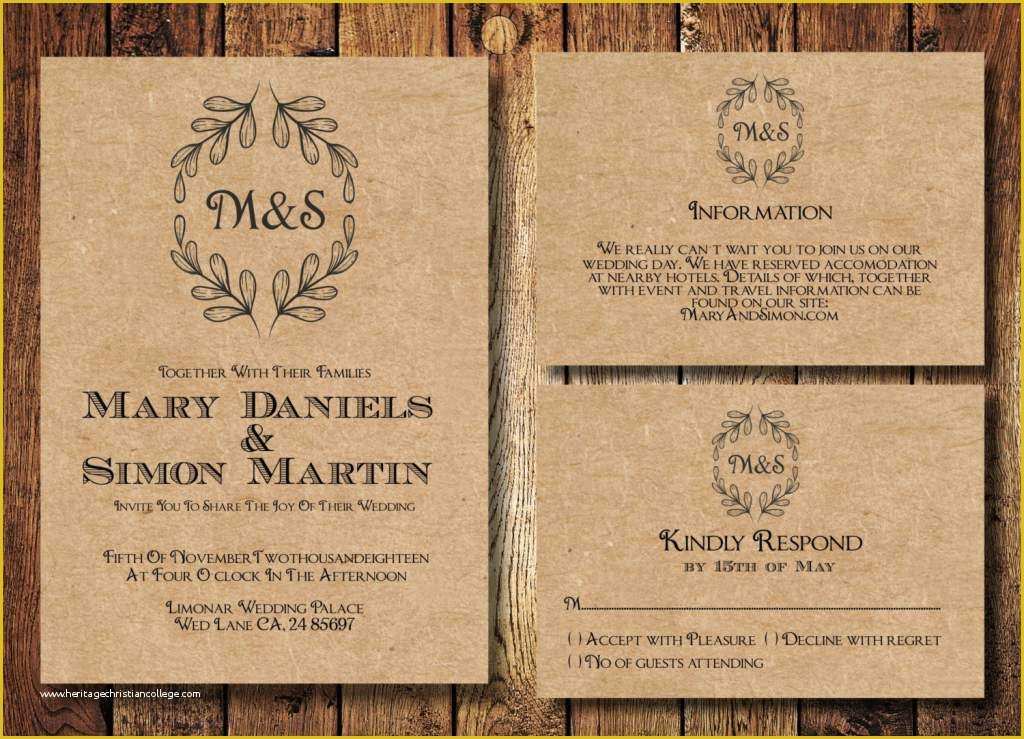 Rustic Wedding Invitation Templates Free Download Of Rustic Wedding Invitation Templates