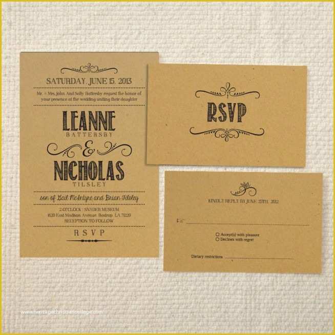 55 Rustic Wedding Invitation Templates Free Download