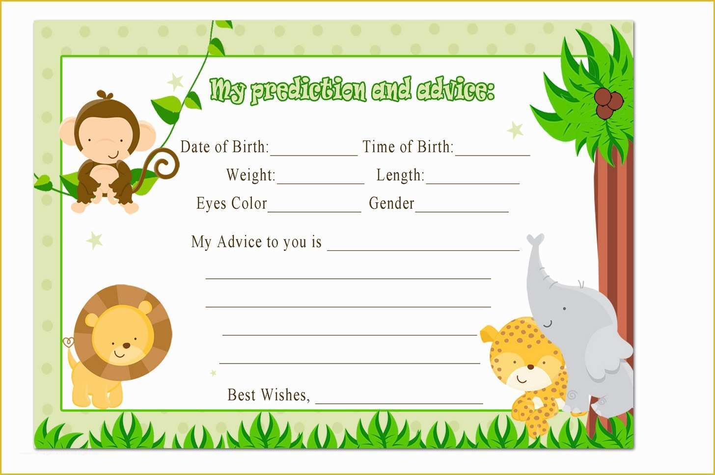 Safari Invitation Template Free Of Baby Shower Invitation Template Jungle theme Baby Shower