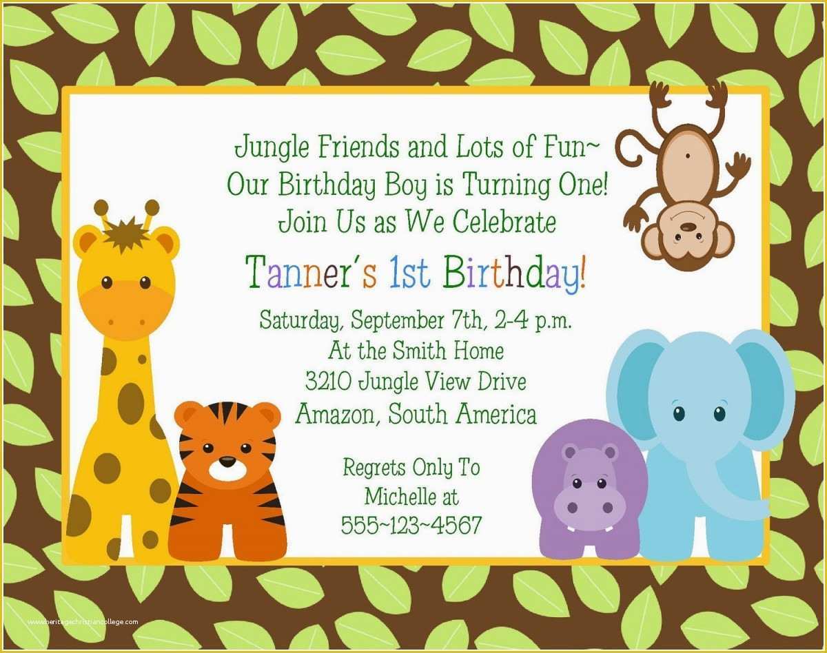 Safari Invitation Template Free Of Best Free Digital Baby Shower Invitations Templates