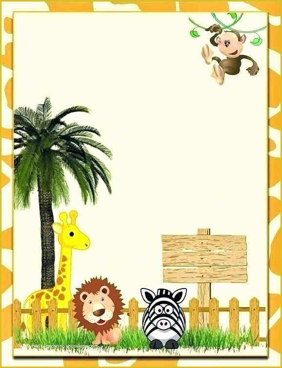 Safari Invitation Template Free Of Jungle theme Birthday Invitations Free Printable Idea Zoo