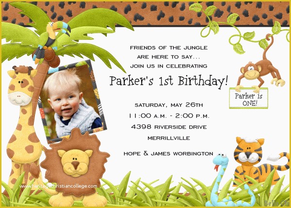 Safari Invitation Template Free Of Safari Birthday Invitations Ideas – Bagvania Free