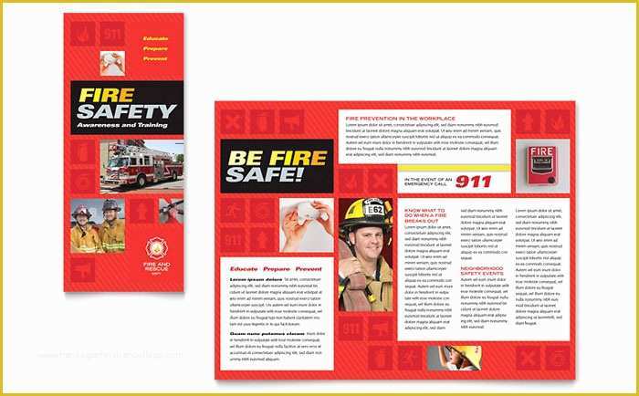 Safety Brochure Template Free Of Fire Safety Brochure Template Design