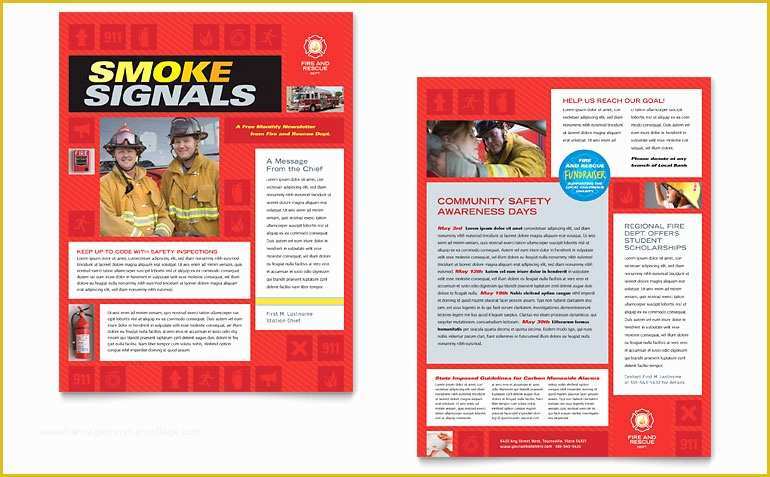 Safety Brochure Template Free Of Fire Safety Newsletter Template Word &amp; Publisher