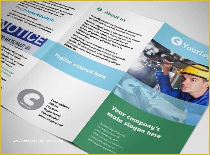Safety Brochure Template Free Of Occupational Health &amp; Safety Tri Fold Brochure Template