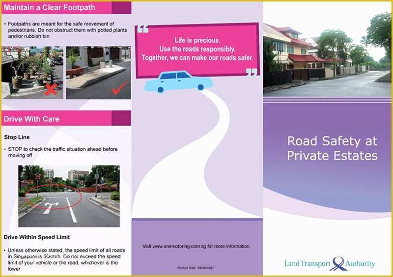 Safety Brochure Template Free Of Road Safety Brochures Oakvillefurniturestore