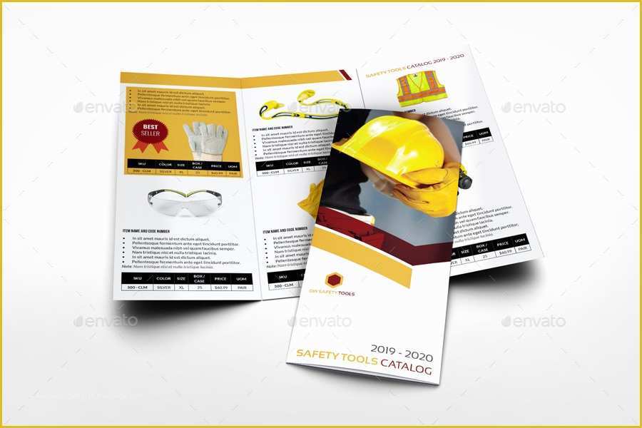 Safety Brochure Template Free Of Safety tools Catalog Tri Fold Brochure Template by