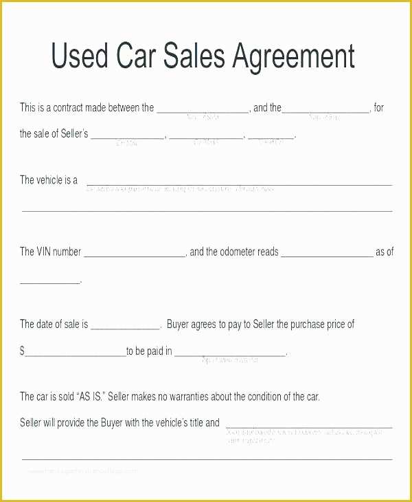Sale or Return Agreement Template Free Of Car Sale Template – Ensitefo