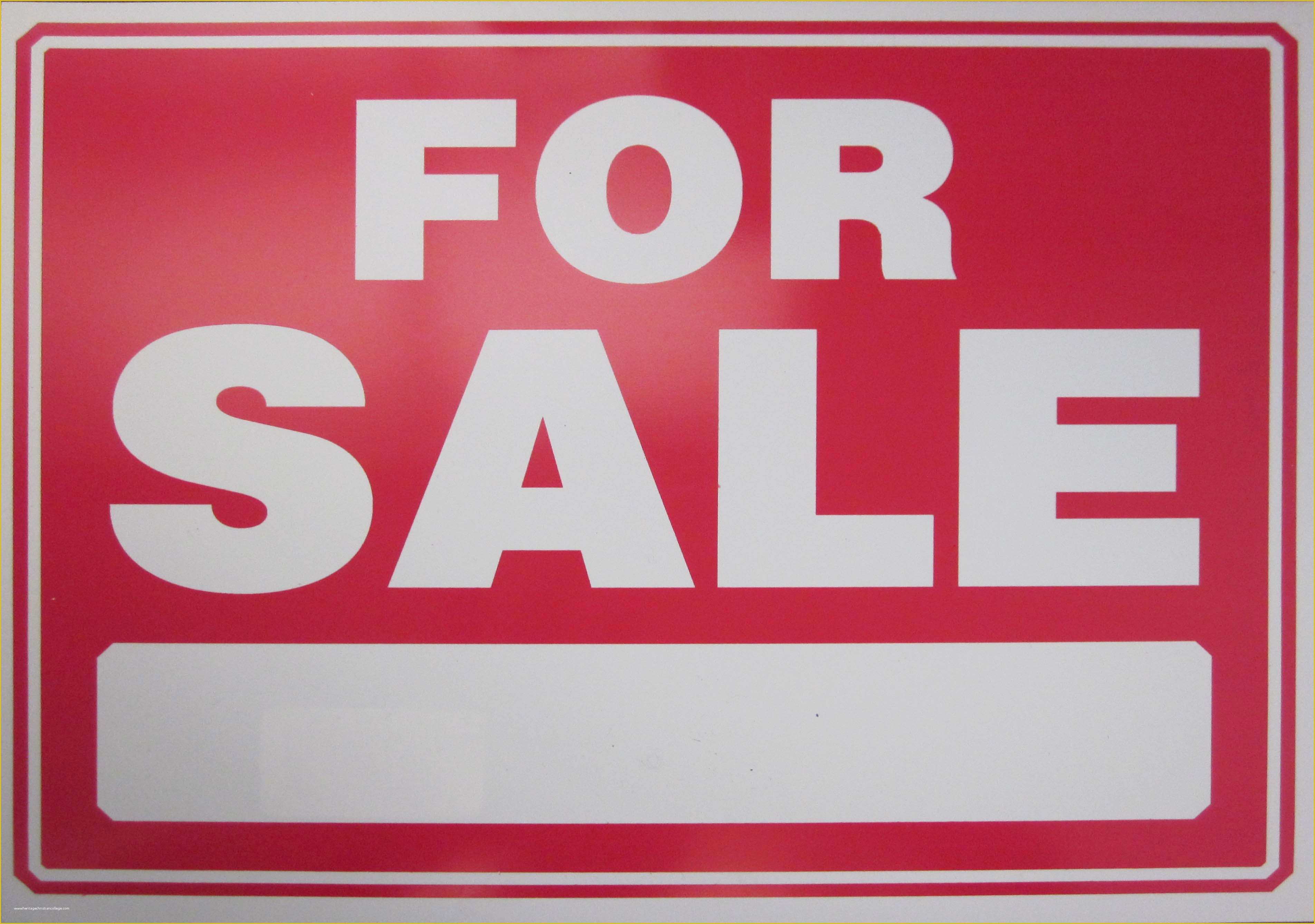 For Sale Sign Template