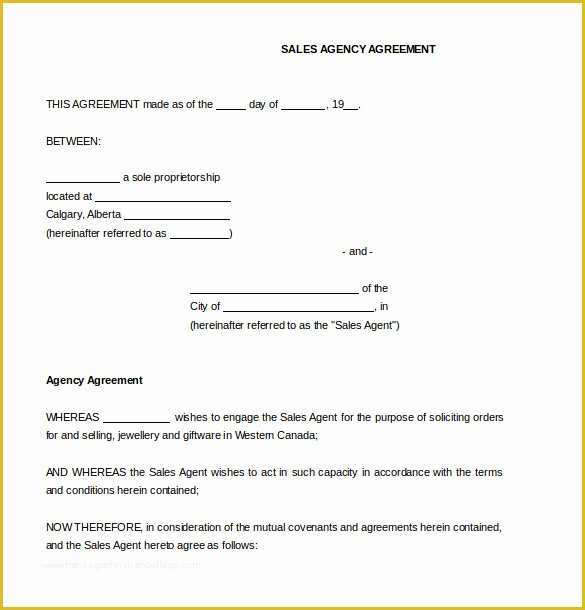 Sales Agency Agreement Template Free Of 27 Sales Agreement Templates Word Google Docs Apple