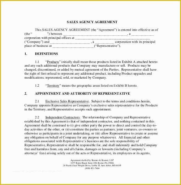 Sales Commission Contract Template Free Of 23 Mission Agreement Templates Word Pdf Pages
