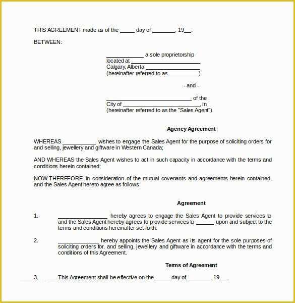 Sales Commission Contract Template Free Of Mission Contract Template 9 Download Free Documents