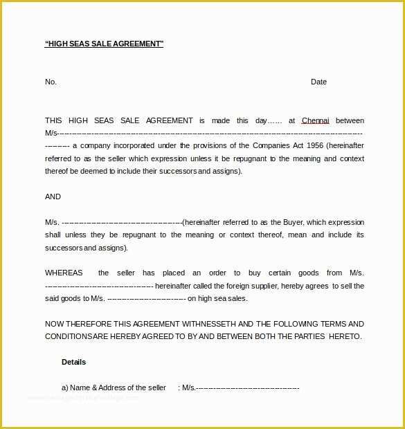 Sales Contract Template Free Download Of 15 Sample Downloadable Sales Agreement Templates