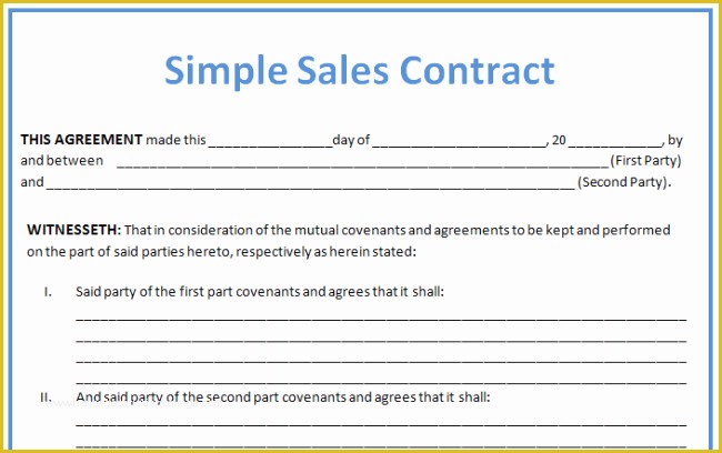 Sales Contract Template Free Download Of 19 Perfect Examples Of Business Contract Templates Thogati