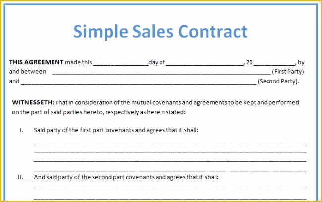 Sales Contract Template Free Download Of 19 Perfect Examples Of Business Contract Templates Thogati