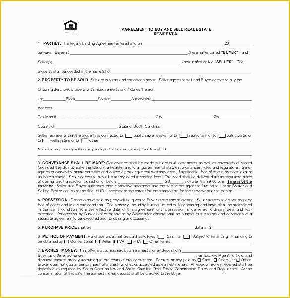 Sales Contract Template Free Download Of Real Estate Sales Contract Template