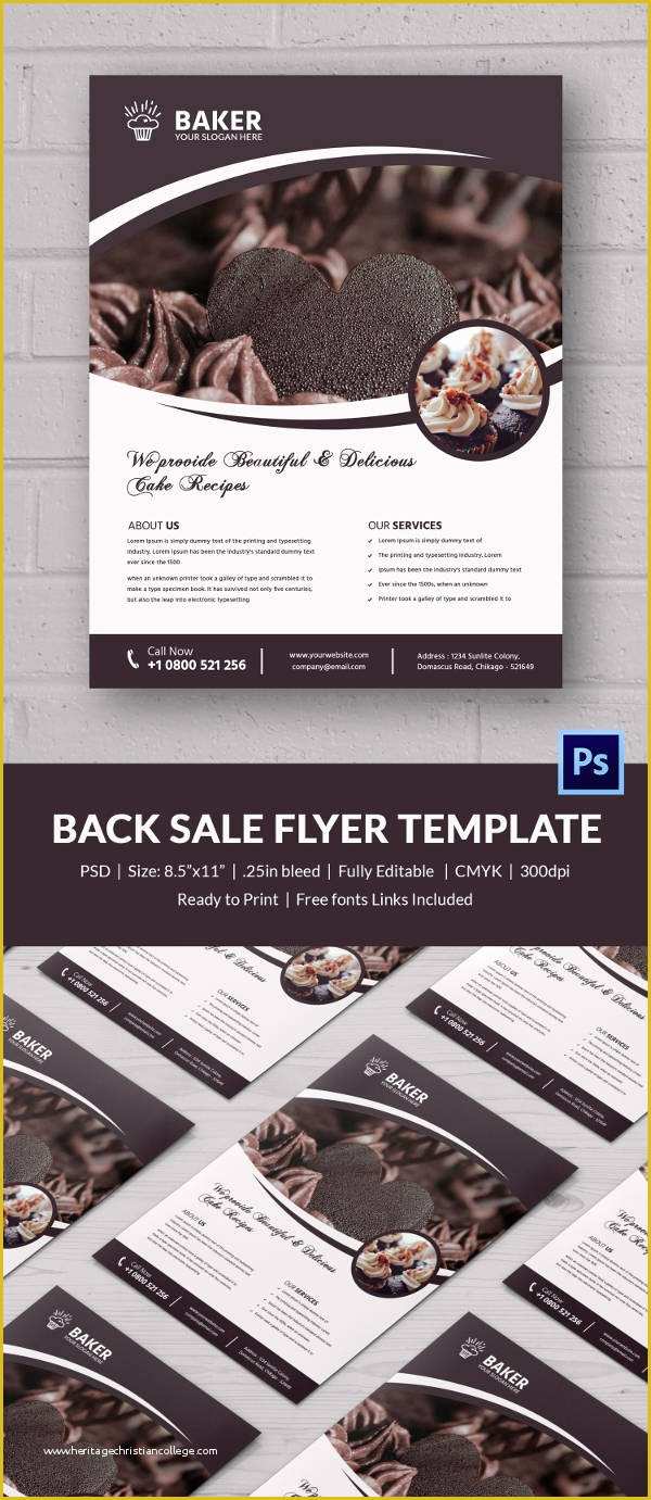 Sales Flyer Templates Free Download Of Bake Sale Flyer Template 24 Free Psd Indesign Ai