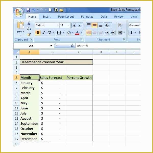 Sales forecast Template Excel Free Of Sales forecast Template