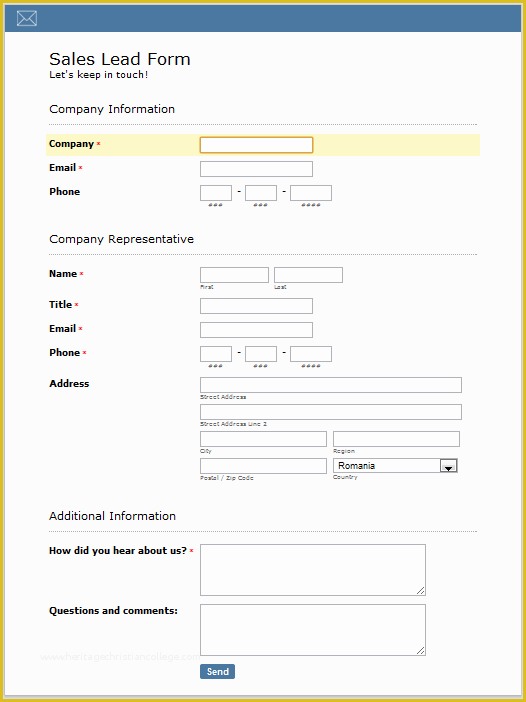Sales Lead Sheet Template Free Of How to Build A Sales Lead form