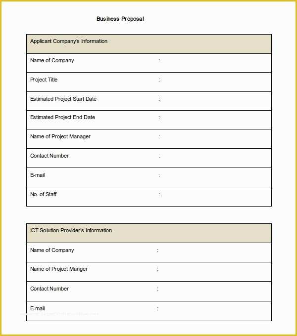 Sales Proposal Template Word Free Of 18 Proposal Templates Free Sample Example format
