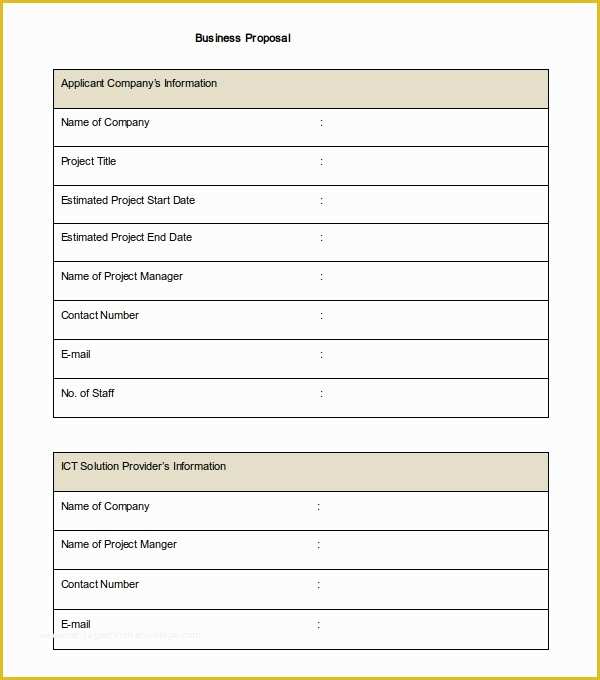 Sales Proposal Template Word Free Of 18 Proposal Templates Free Sample Example format