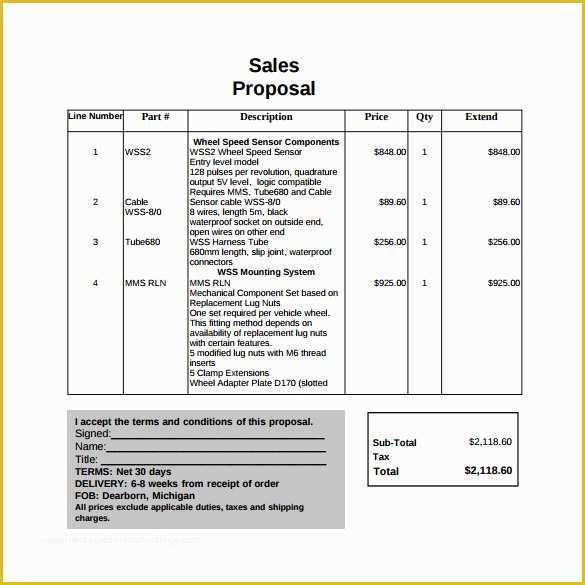 Sales Proposal Template Word Free Of 20 Sample Sales Proposal Templates – Pdf Word Psd