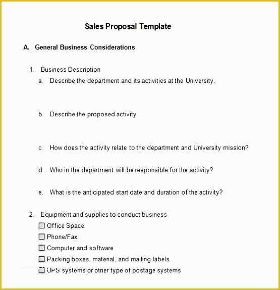 Sales Proposal Template Word Free Of 7 Free Sales Proposal Template Sampletemplatess