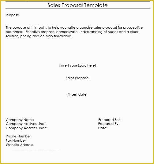 Sales Proposal Template Word Free Of 9 Free Sample Sales Proposal Templates Printable Samples
