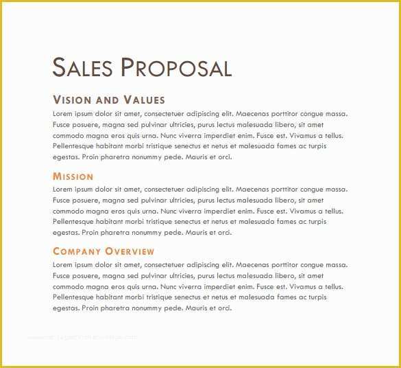 Sales Proposal Template Word Free Of Business for Sale Proposal Template for 20 Sample Sales
