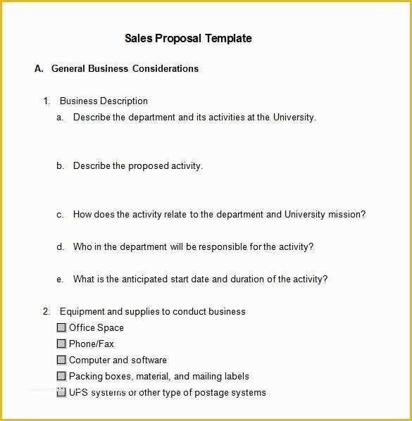 Sales Proposal Template Word Free Of Proposal Templates – 140 Free Word Pdf format Download