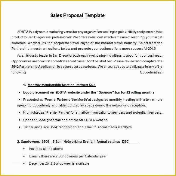 Sales Proposal Template Word Free Of Sales Opportunity Review Template – Loparfo
