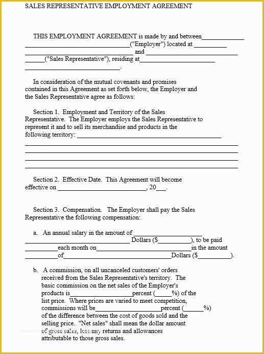 Sales Representative Agreement Template Free Of 9 Free Sample Sales Representative Agreement Templates