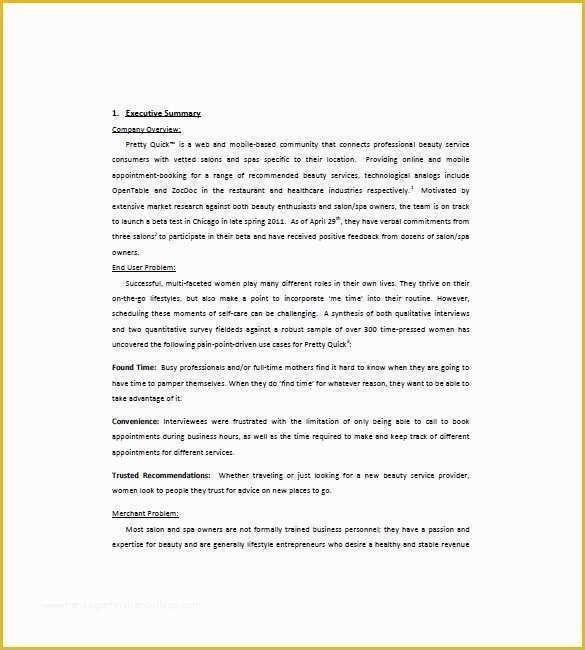 Salon Business Plan Template Free Of 12 Spa & Salon Business Plan Templates Google Docs Ms