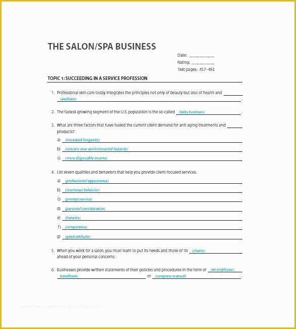 Salon Business Plan Template Free Of Spa Business Plan Sample Pdf Business Plan for Spa Salon