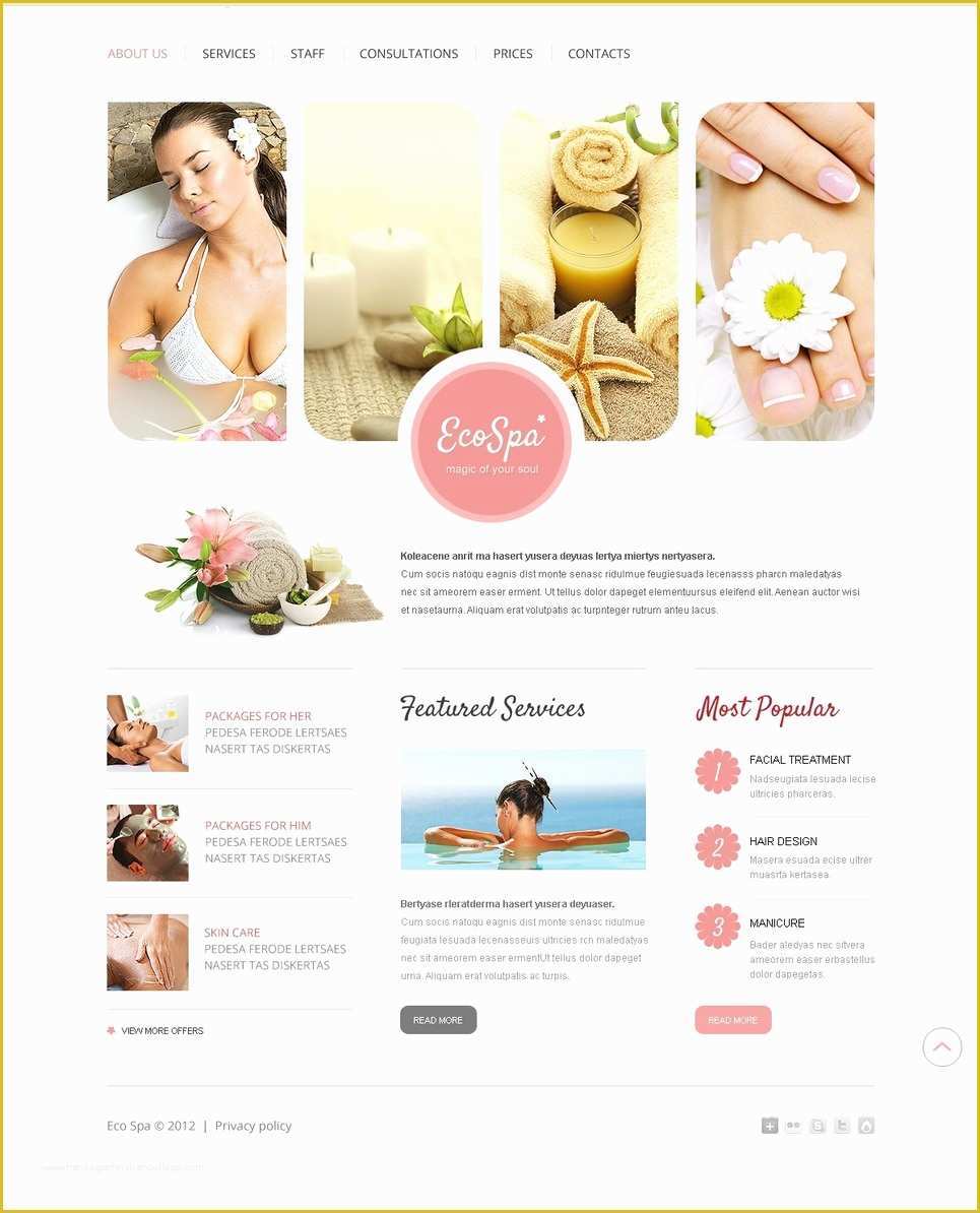 Salon Templates Free Download Of Beauty Salon Website Template