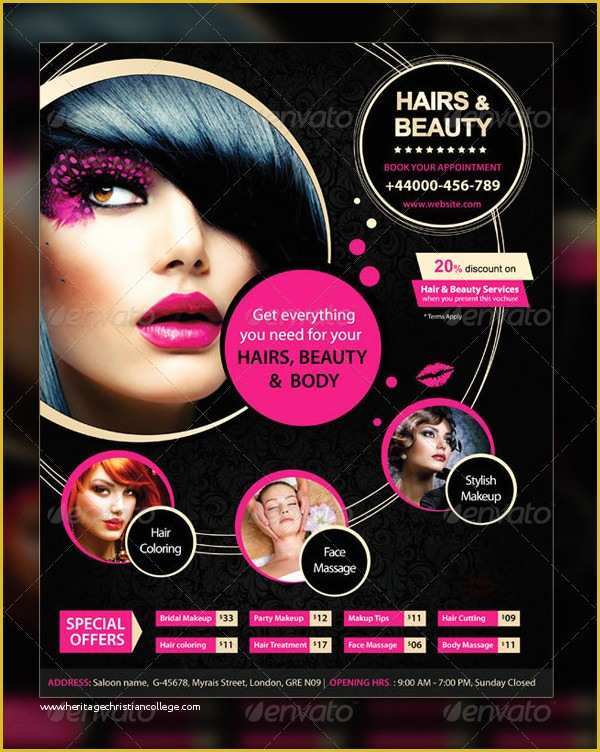 Salon Templates Free Download Of Free Hair Salon Flyer Templates City Hair Salon
